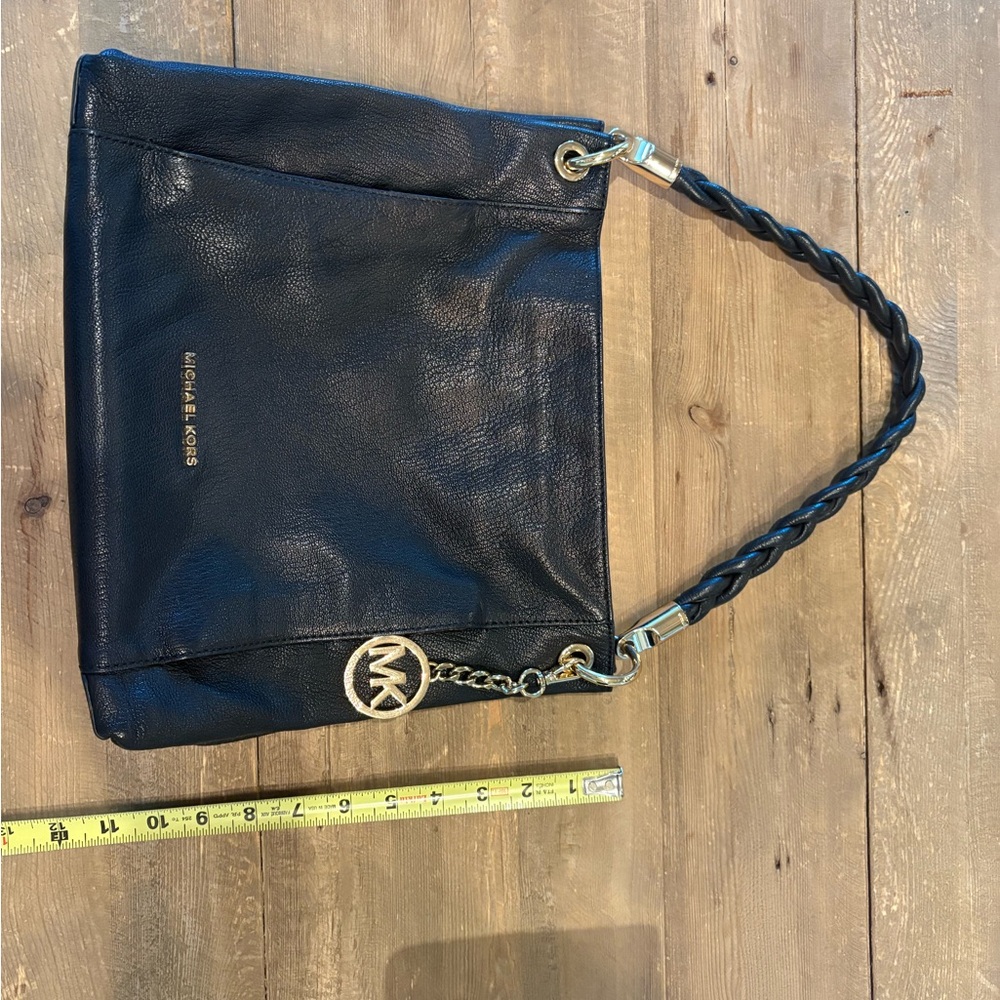 Michael Kors Black Leather Shoulder Bag